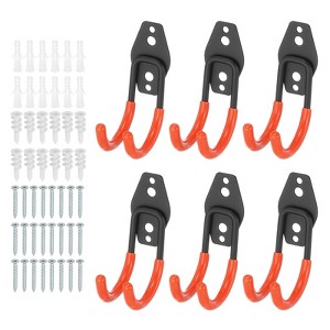 Unique Bargains Heavy Duty Hanging Ladder Tool Bike Garage Storage Utility Hooks 6 Pcs - 1 of 4