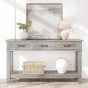 Entryway Table, Console Table with Storage Drawers, 3 Tier Farmhouse Wooden Sofa Table, Hallway Table for Entryway, Living Room - 2 of 4