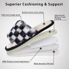 Women's Slip On Fuzzy House Slippers Open Toe Fluffy Plush Memory Foam Indoor Bedroom Slides - 2 of 4