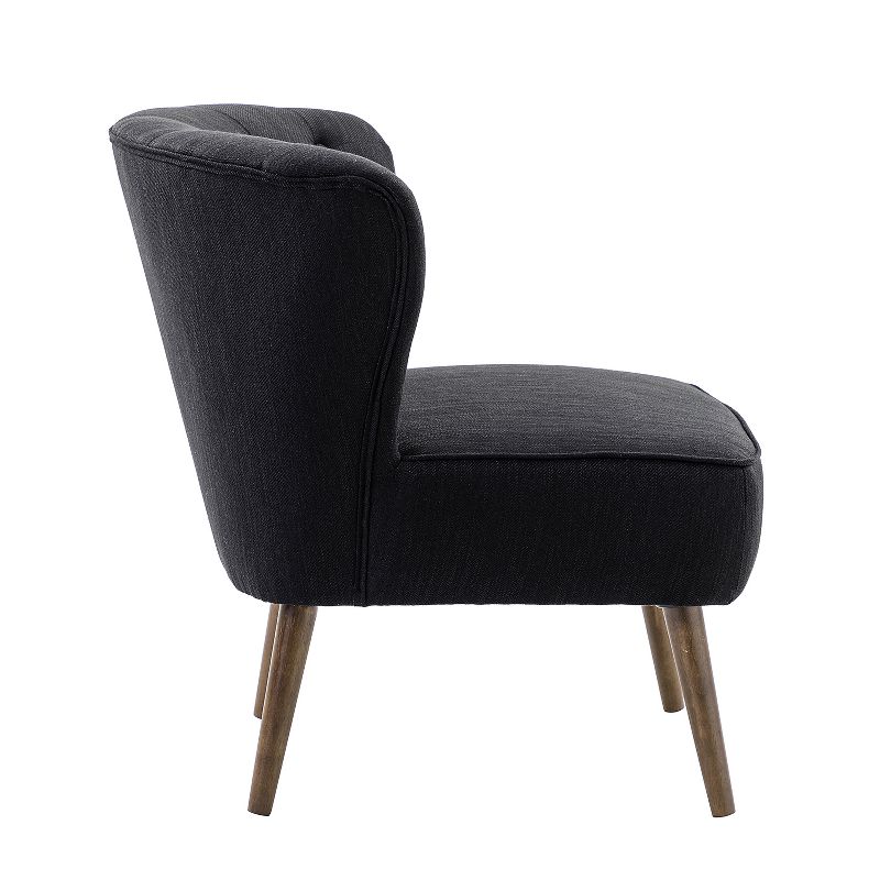Caporaso Traditional Side Chair with Wingback of button-tufted design| Karat Home, 3 of 10
