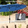 Aghana Digitals 9.5' Navy Blue Outdoor Patio Umbrella with Push Button Tilt, Crank Lift, 3 Air - 4 of 4