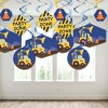 Big Dot of Happiness Construction Truck - Baby Shower or Birthday Party Hanging Decor - Party Decoration Swirls - Set of 40 - 3 of 4