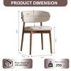 Mid-Century Modern Set of 2 Dining Chairs with Wood Legs, Stylish Upholstered Accent Chairs for Kitchen, Living Room or Dining Room-Tanpinhause - 3 of 4