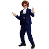 HalloweenCostumes.com Large  Boy  Kid's Deluxe Li'l 60's Swinger Costume, Boy's Blue Groovy Halloween Costume, White/Blue - 2 of 3