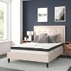 Flash Furniture Roxbury Tufted Upholstered Platform Bed with 10 Inch CertiPUR-US Certified Foam and Pocket Spring Mattress - 2 of 4