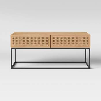 Belmar Woven Drawer Coffee Table Natural - Threshold™