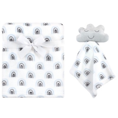 Hudson Baby Infant Boy Plush Blanket with Security Blanket, Cloud Boy, One Size