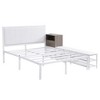 Whisen Twin Metal Bed with Two-Tier Storage Shelves and Wooden Storage Cabinet - 4 of 4
