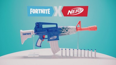 Nerf Fortnite Blue Shock Dart Blaster