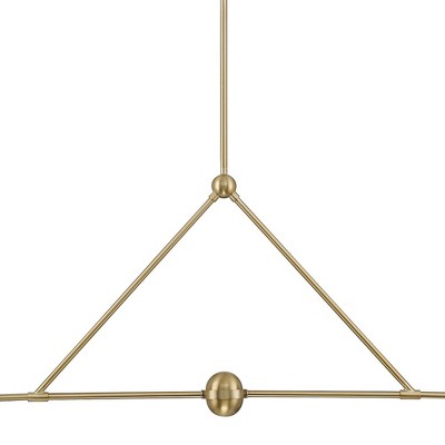 Vibrant Gold and Black Steel 4-Light Chandelier