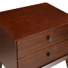 TIRAMISUBEST Walnut Nightstand - Mid-Century Modern 2-Drawer Solid Wood Bedside Table with Mobile File Cabine - 4 of 4