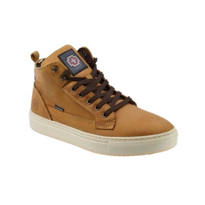Men's Leather High-Top Sneakers - Swissbrand