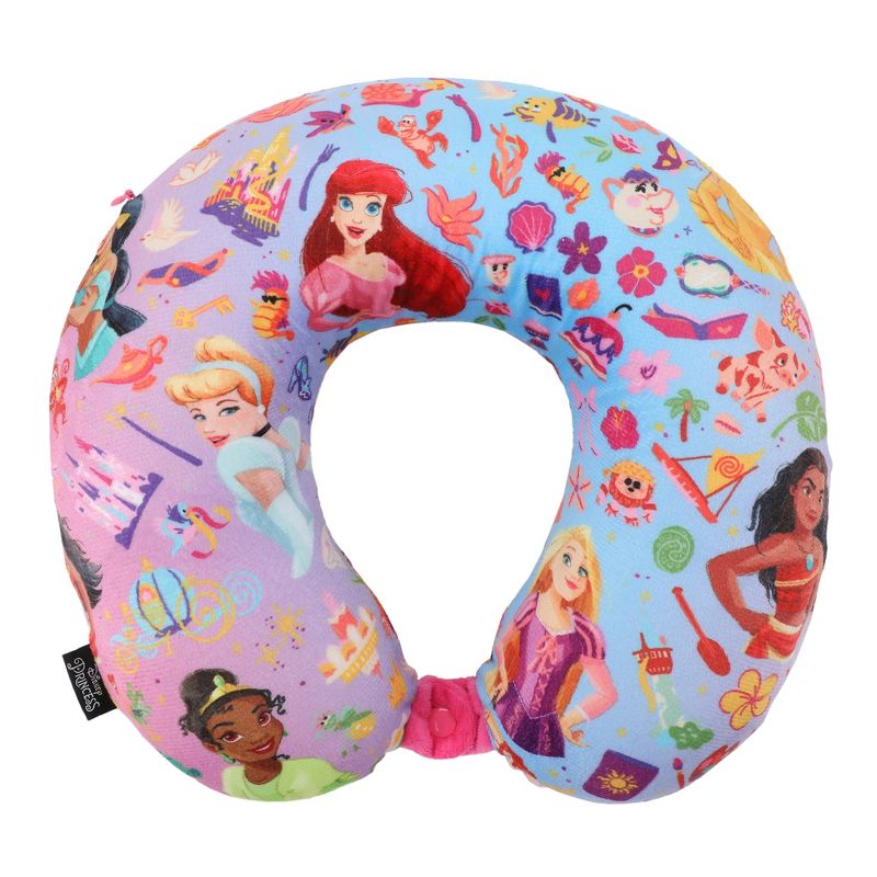 Disney Princess 3-Piece Neck Pillow Travel Set With Eye Mask & Luggage Tag, 4 of 7