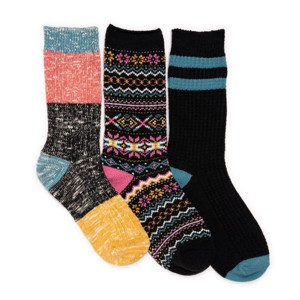 MUK LUKS Women's 3 Pack Boot Socks - 1 of 2