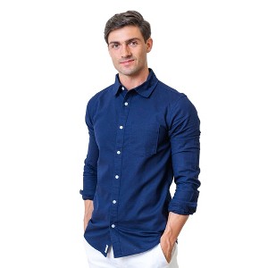 Hope & Henry Men's Linen Button Down Shirt - 1 of 4