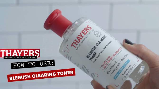 Thayers Natural Remedies Witch Hazel Lemon Blemish Clearing Toner - 12 fl oz, 2 of 17, play video