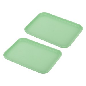 Unique Bargains PP Plastic Reusable Lightweight Durable Serving Tray 2 Pcs - 1 of 4