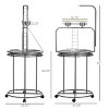 63'' Parrot Stand with 3 Ladders Toy Hook Removable Tray and Perch for Macaws Cockatoos Conures - LAOTIES - 2 of 4