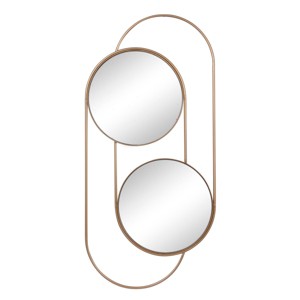 Olivia & May Metal Round Loop Wall Mirror Gold : 20" Iron Frame, Contemporary Design, No Assembly Required - 1 of 4