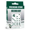 MasterPieces Officially Licensed NCAA Michigan State Spartans - 6 Piece D6 Gaming Dice Set Ages 6 and Up - 2 of 4