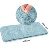PiccoCasa Plush Shaggy Non-Slip Bath Mat Thick Bathroom Rug Show Door Mat Carpet - 3 of 4