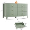 6-Drawer Wood Fluted Dresser 54 Inch Wide, Modern Chest of Drawers, Storage Organizer Cabinet for Living Room, Hallway, Entryway, - 2 of 4