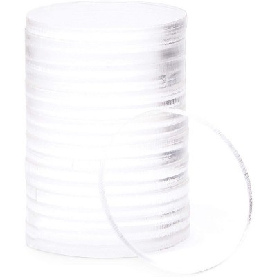 Bright Creations 20-Pack Clear Acrylic Disks, Round Circles for DIY Arts and Craft Supplies (1.5 Inches)