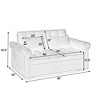 TIRAMISUBEST 3 in 1 Velvet Foldable Sofa Bed, Multi-purpose Convertible Sofa, USB Port, Adjustable Backrest, Swivel Stand, Pink - 3 of 4