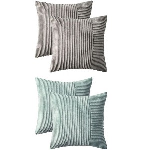REGALWOVEN 4 Pcs Modern Strip Decorative Throw Pillow Covers for Couch Bed Living Room - 1 of 4
