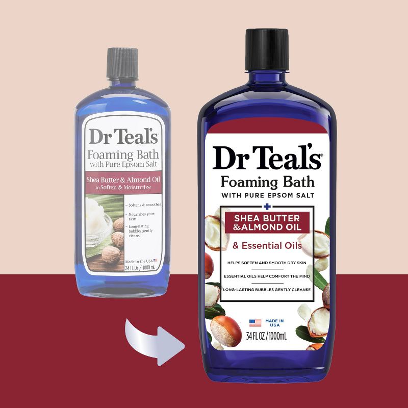 Dr Teal&#39;s Shea Butter &#38; Almond Oil Foaming Bubble Bath - 34 fl oz, 3 of 11