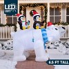 Joyfy 6.5 FT Christmas Inflatable Decoration, Polar Bear with Penguin Blow Up Lighted Inflatable for Christmas Indoor Outdoor Yard Garden Winter Decor - 2 of 4