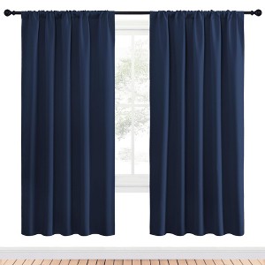NICETOWN Blackout Curtains Rod Pocket Thermal Insulated Privacy Drapes (2 Panels) - 1 of 4