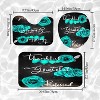 LunaLulinlk 4Pcs Teal Rose Shower Curtain - 4 of 4