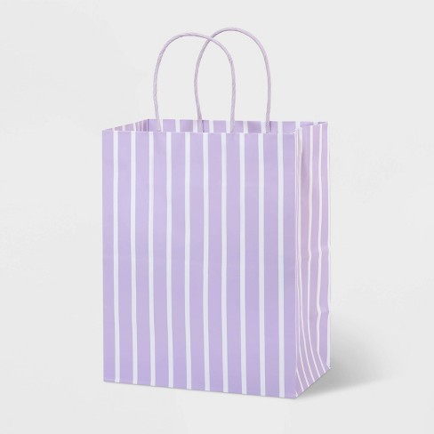 Small Striped Gift Bags Pastel Lavender - Spritz™ : Target