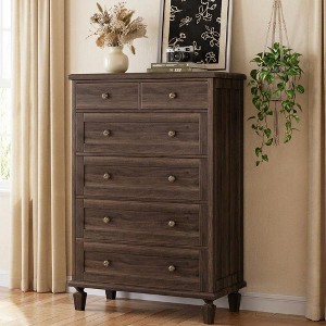 6 drawer tall dresser Suzette Tall Dresser in Natural Oak main image 0