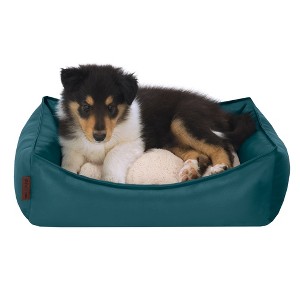 FurHaven Leather Look Cozy Couch Pet Bed for Dogs and Cats - 1 of 4