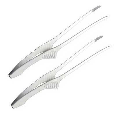 Kitcheniva Stainless Steel BBQ Tongs – Non-Slip Cooking Utensil for Grilling, Serving, Salad, Camping, Buffet