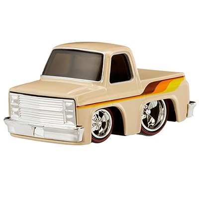 1987 Chevrolet C10 Pickup Truck Beige with Stripes "Customs" Series 3 Diecast Model Car by CarTuned
