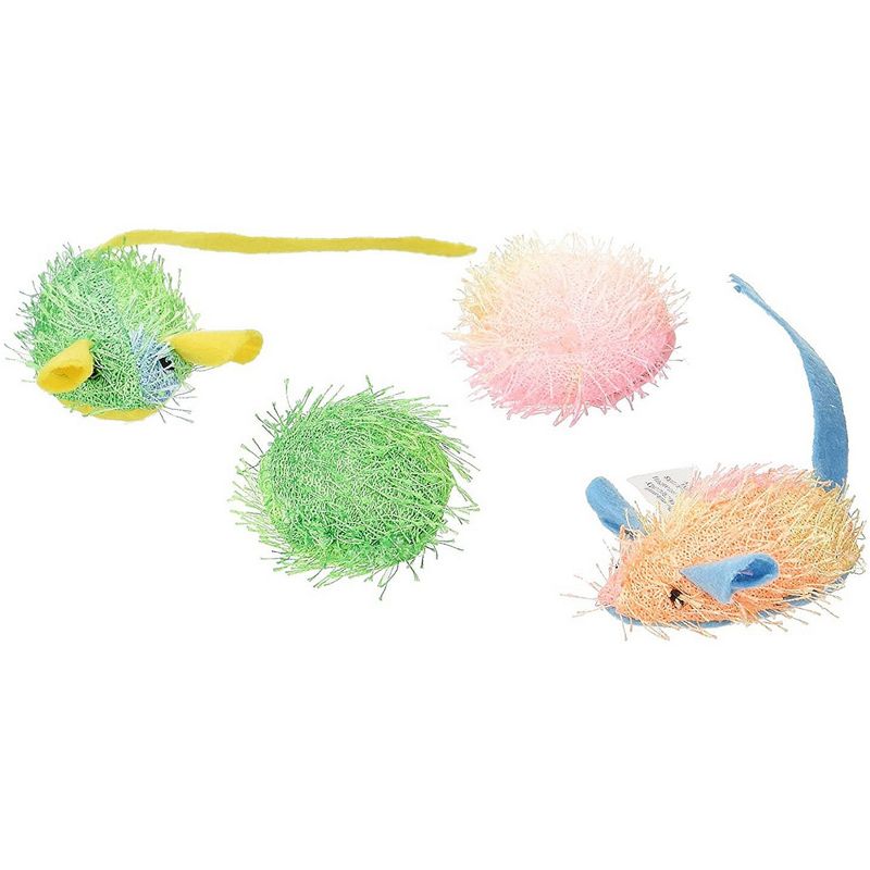 Spot Spotnips Stringy Mice & Balls Catnip Toy - 4 Pack, 3 of 5