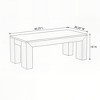 Modern Rectangular Coffee Table (40in x 20in / 1020mm x 510mm) - 4 of 4