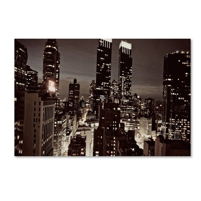 16" x 24" NYC After Dark by Ariane Moshayedi - Trademark Fine Art