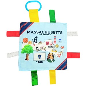 Baby Jack The Learning Lovey Massachusetts State Baby Tag Crinkle Square Toy That Teaches Facts 8" x 8" - 1 of 4