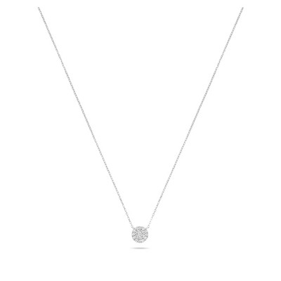 H.J. Namdar 0.1 ct tw Miracle Set Diamond Halo Necklace 14K White Gold Natural Diamonds