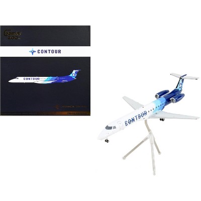 Embraer ERJ-145 Commercial Aircraft "Contour Airlines" White and Blue "Gemini 200" 1/200 Diecast Model Airplane by GeminiJets