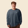 Dalix UFO Embroidered Cotton Classic Fit Long Sleeve Crewneck Tee Shirt Mens - 2 of 4