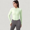 Anna-Kaci Active Women's Long Sleeve Zip-Up Cropped Active Jacket with Thumbhole Cuffs and Slim Fit Design - 3 of 4