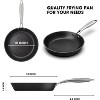 imarku Professional Cooking Pan , 12 Inch Nonstick Cast Iron pan, Frying Eggs Pan,Steak Pan, Ergonomic grip, PFOA-Free Coating, Dishwasher Safe - 2 of 4