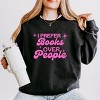 I Prefer Books Over People Stars - Women's Lightweight Garment Dyed Sweatshirt - 2 of 4