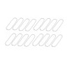 Unique Bargains Metal Nail File Label Tag Keychain Bead Ball Chain Silver Tone 3.9 Inch Long - 3 of 4