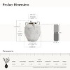 LuxenHome Multi Gray and White Terracotta 11-Inch Tall Vase with Handles - 3 of 4